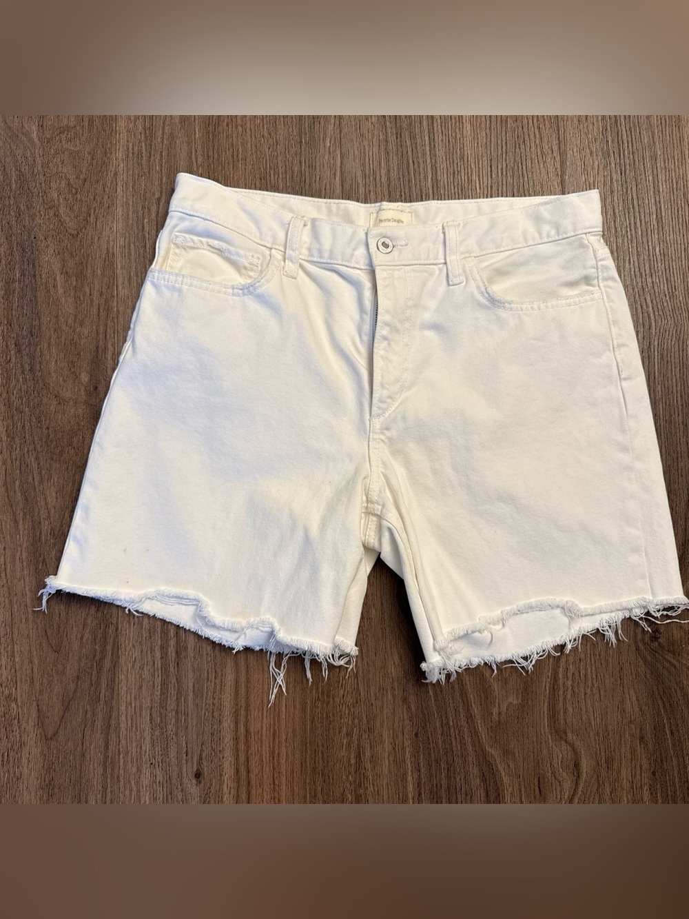 Favorite daughter, the Tommy short White Frayed Hem Women's Denim Shorts 30